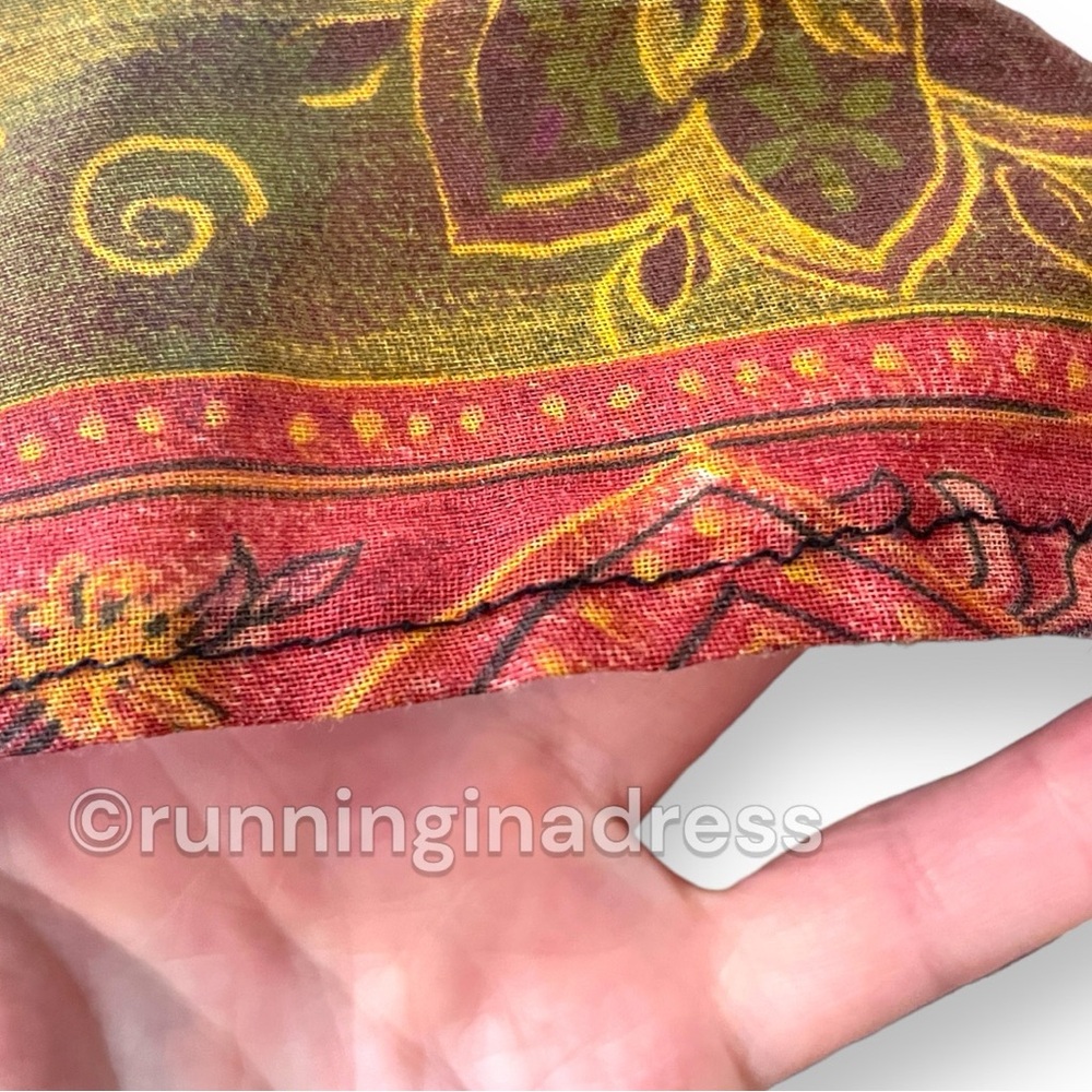 Boho Kaftan and Maxi Skirt Set Upcycled Vintage 70s One Size Fits Up to 3XL - Picture 11 of 16